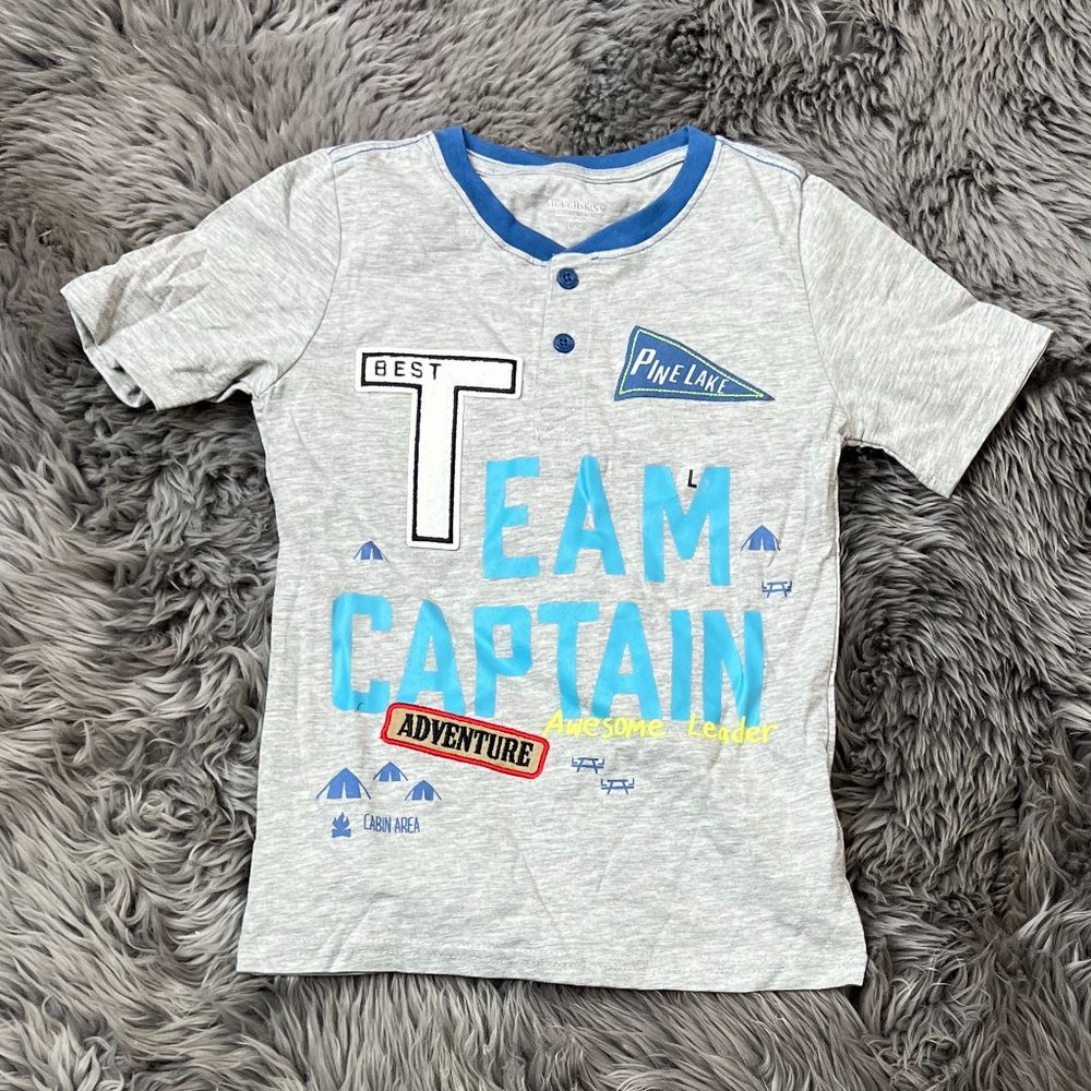 Toughskins | Boy's T-Shirt | Grey | Camping Themed | Large